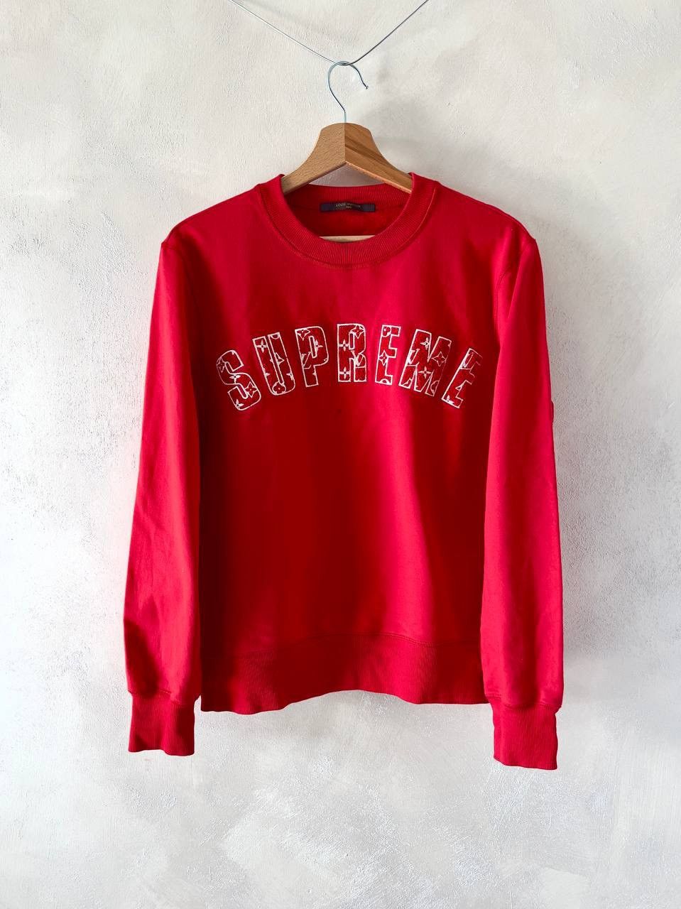 image of Louis Vuitton x Supreme Sweatshirt in Red, Men's (Size XS)