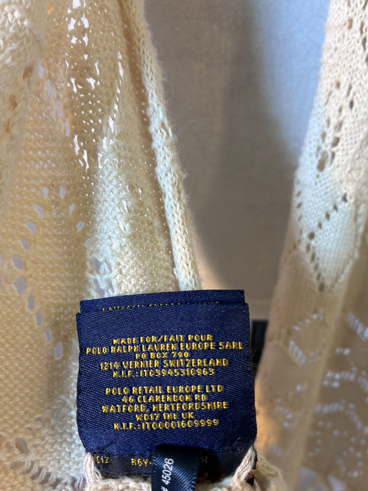 Rugby Ralph Lauren 2004 European Sarl Ralph Lauren Rugby Eyelet Tassle Scarf Size ONE SIZE - 5 Thumbnail