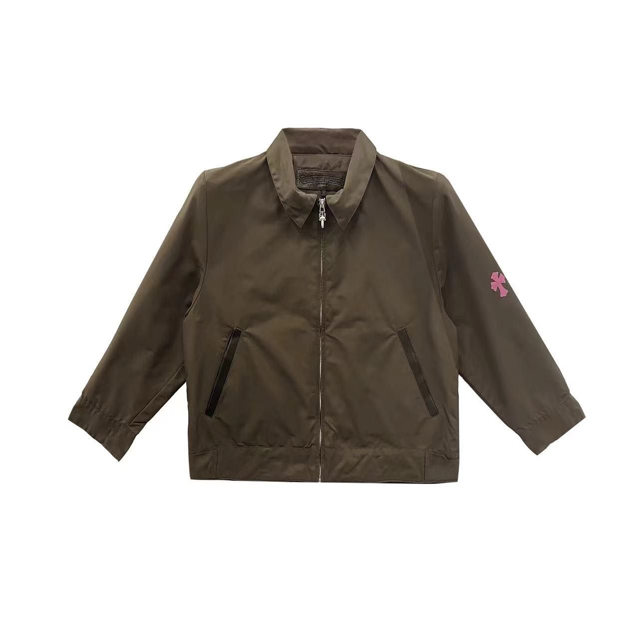 Chrome Hearts Chrome Hearts Pink Cross Nylon Brown Zip Up Shirt Size M / US 6-8 / IT 42-44 - 1 Thumbnail