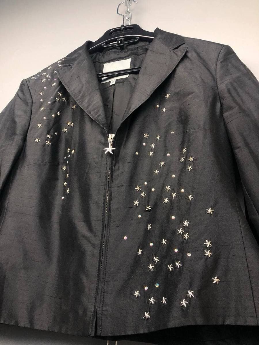 Versace Jeans Couture Versace Women Black Zip Star Blazer Size 32/46 Size XXS / US 00 / IT 34 - 3 Thumbnail
