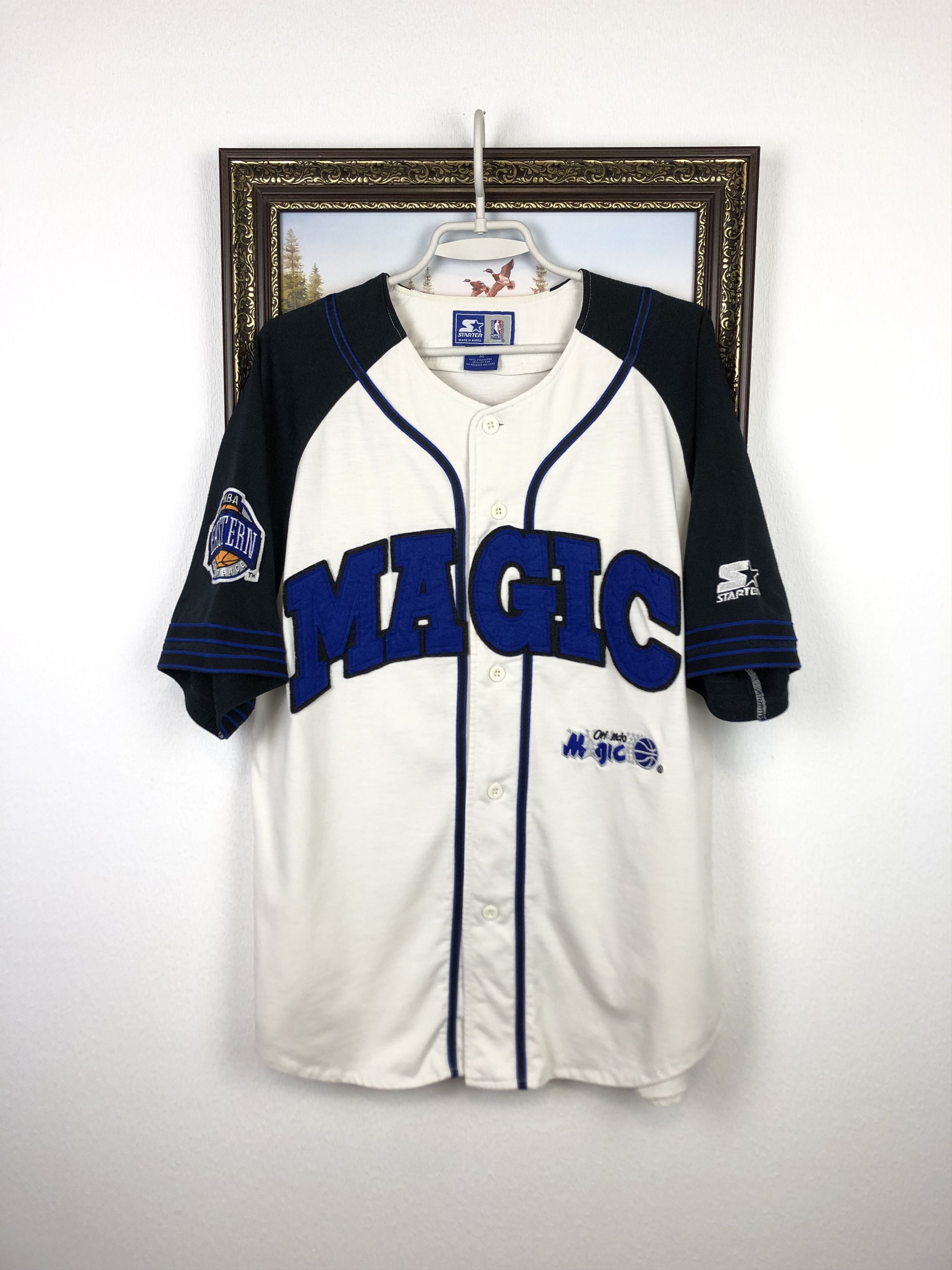 NBA Vintage 90's Starter Orlando Magic Baseball NBA Jersey Mens Size US M / EU 48-50 / 2 - 1 Thumbnail