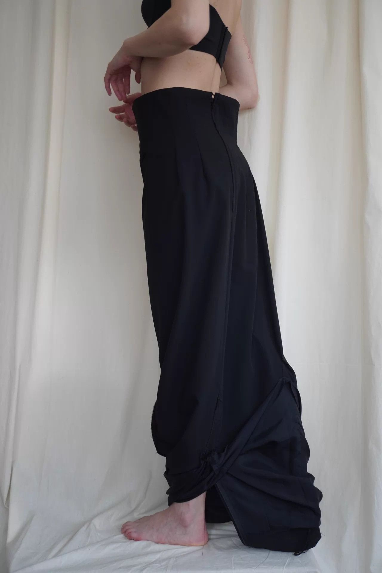 Comme des Garcons CDG 1991ss Convertible Fold Long Dress M (9/10) Size 27" / US 4 / IT 40 - 7 Thumbnail