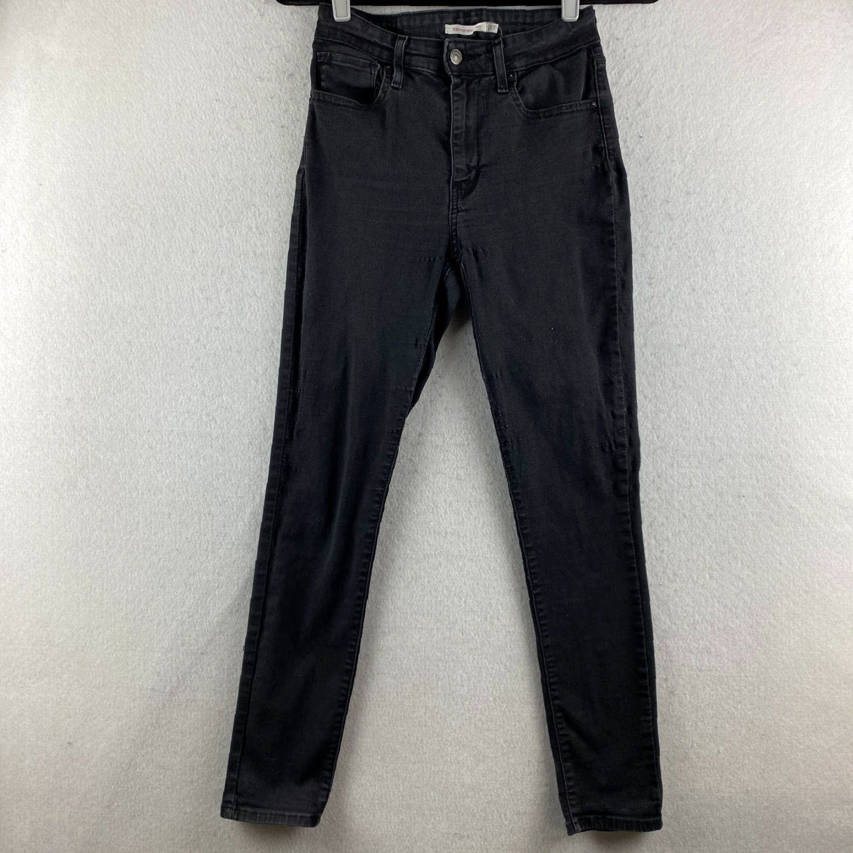Levi's Levis Jeans Womens 27 Black High Rise Skinny Stretch Dark Wash Denim Pants Size 27" / US 4 / IT 40 - 2 Thumbnail