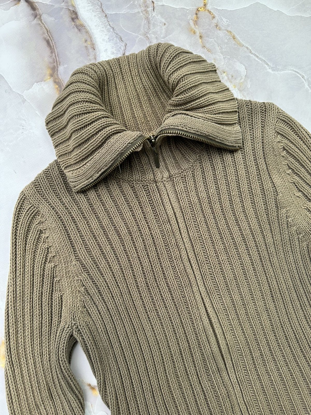 Japanese Brand Vintage Ribbed Zip Sweater Size S / US 4 / IT 40 - 2 Thumbnail