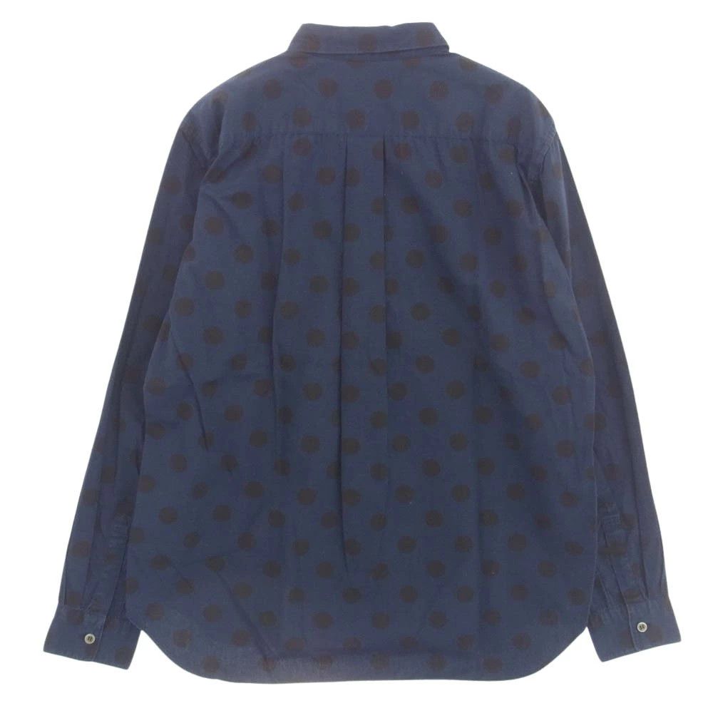 Comme des Garcons Black Shirt Shadow dot pattern long sleeve cotton button up Navy Size US M / EU 48-50 / 2 - 2 Thumbnail