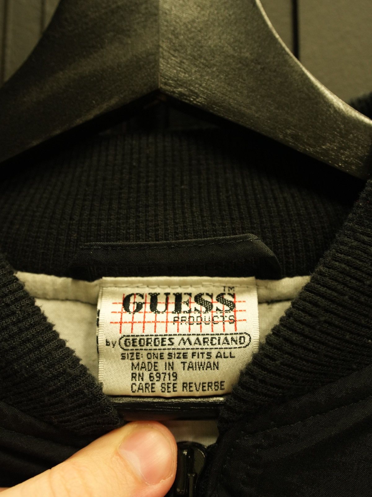 Guess × Vintage Vintage Y2K Guess USA Flag Nylon Bomber Jacket Size US L / EU 52-54 / 3 - 4 Thumbnail
