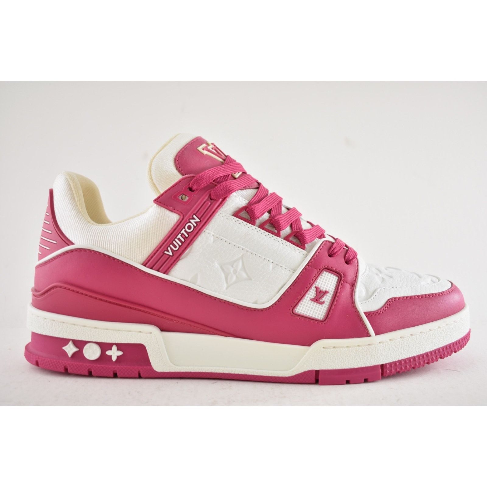 Louis Vuitton Louis Vuitton Fuchsia Pink White Empreinte Low Top Trainer Size US 9 / EU 42 - 2 Thumbnail
