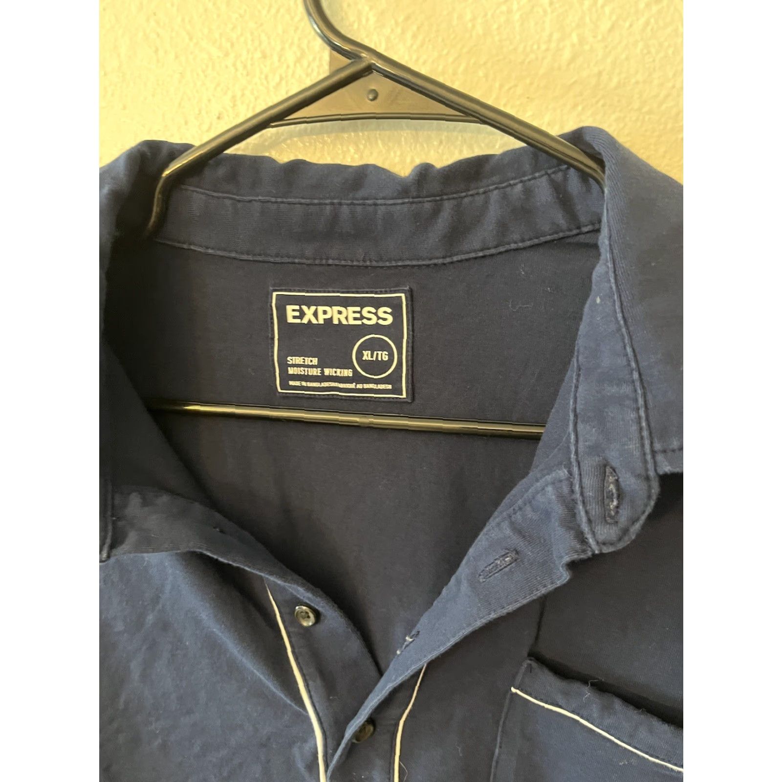 Express VINTAGE Express Men's Polo Shirt Short Sleeve Moisture Wicking Navy Blue XL Size US XL / EU 56 / 4 - 4 Thumbnail