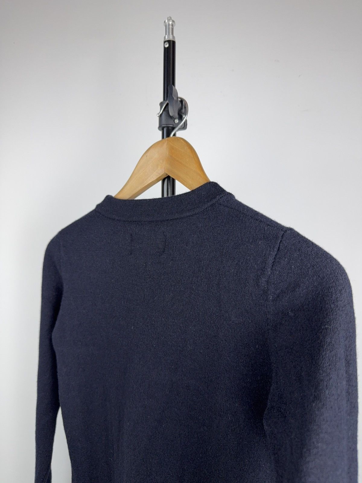Folk Luxury Folk Knit Pocket Long Sleeve Sweater Minimal Navy Size XS / US 0-2 / IT 36-38 - 12 Thumbnail