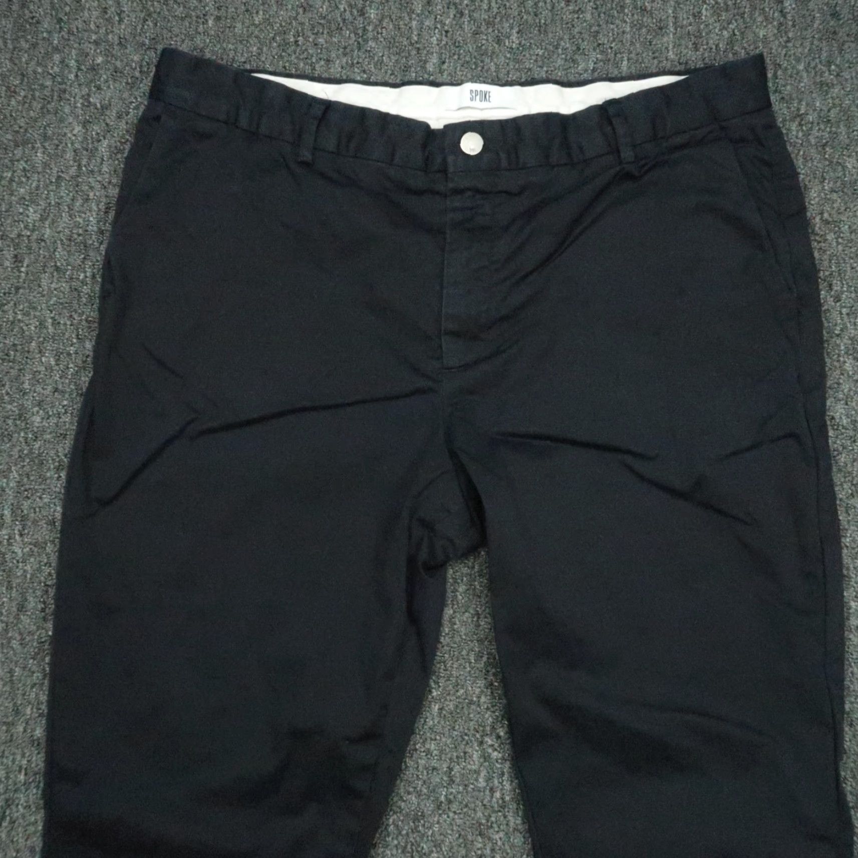 Spoke Chino Pants Mens 37x30 Blue Regular Fit Casual Trousers