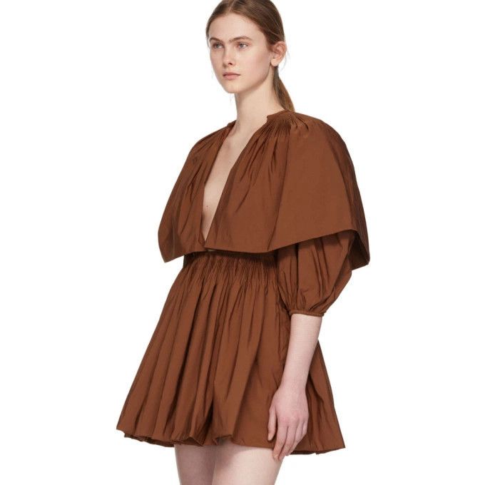Valentino o1y0326 Mini Dress in Brown Size S / US 4 / IT 40 - 4 Thumbnail