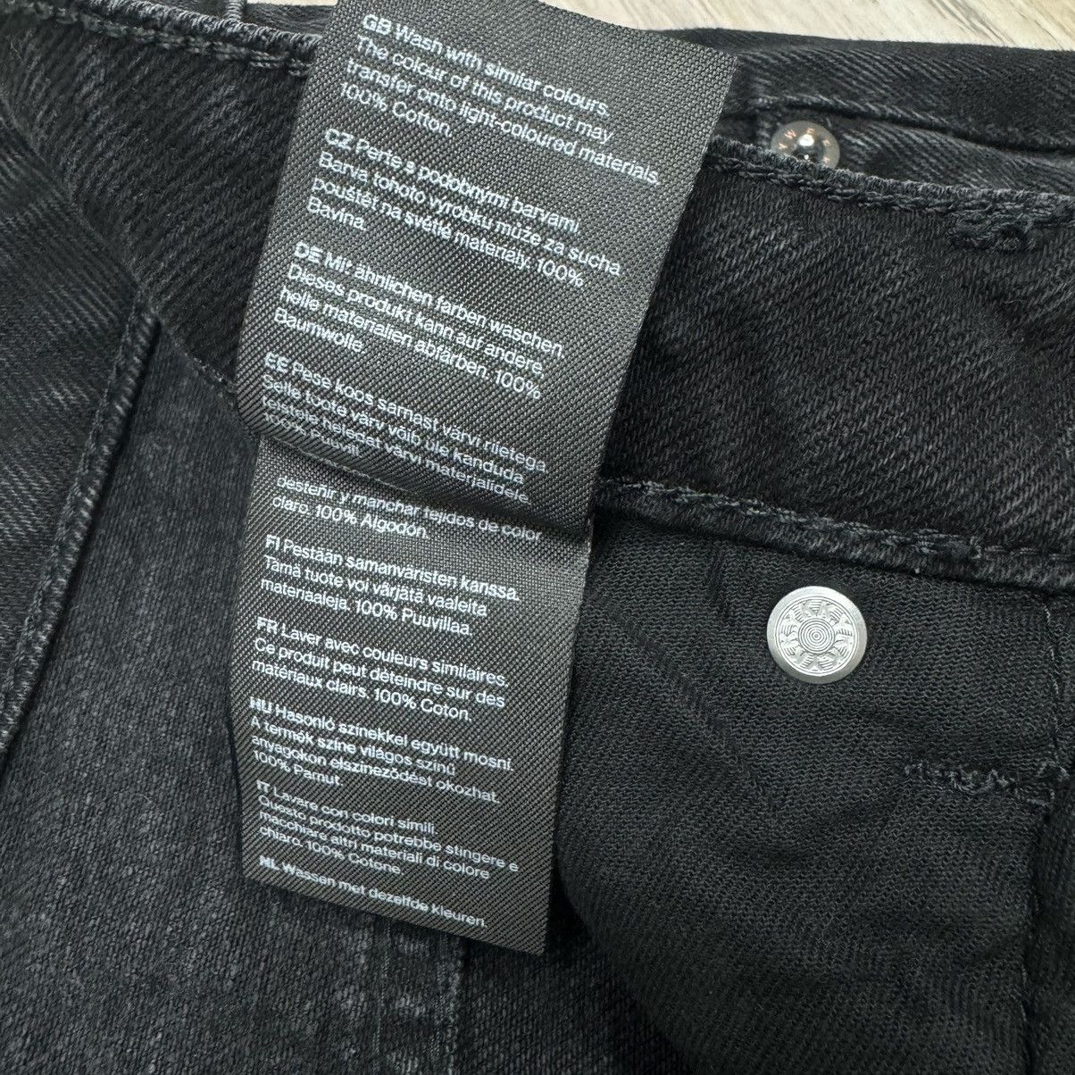 Other Rare Weekday Rowe Extra High Straight Black Denim Jeans Size US 30 / EU 46 - 14 Thumbnail