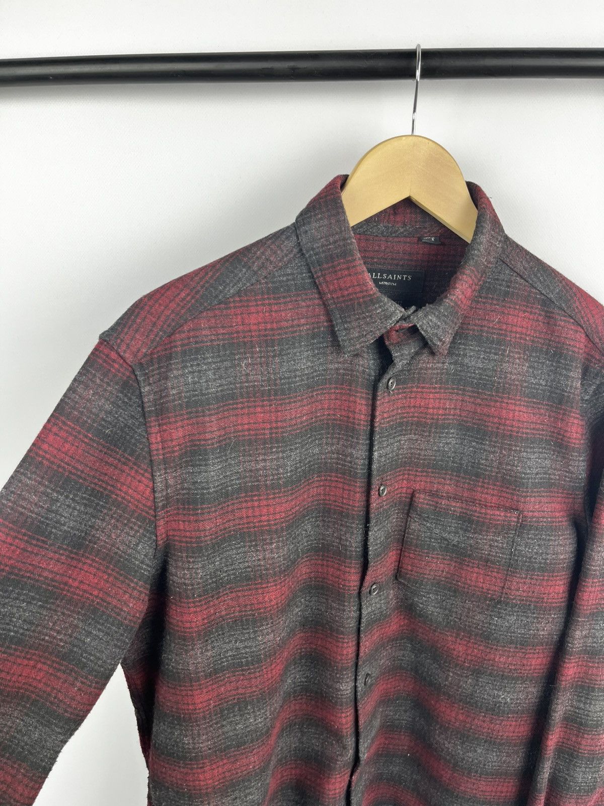 Allsaints ALLSAINTS Newhalen Yarn Dyed Check Relaxed Fit Button Down Size US M / EU 48-50 / 2 - 7 Thumbnail