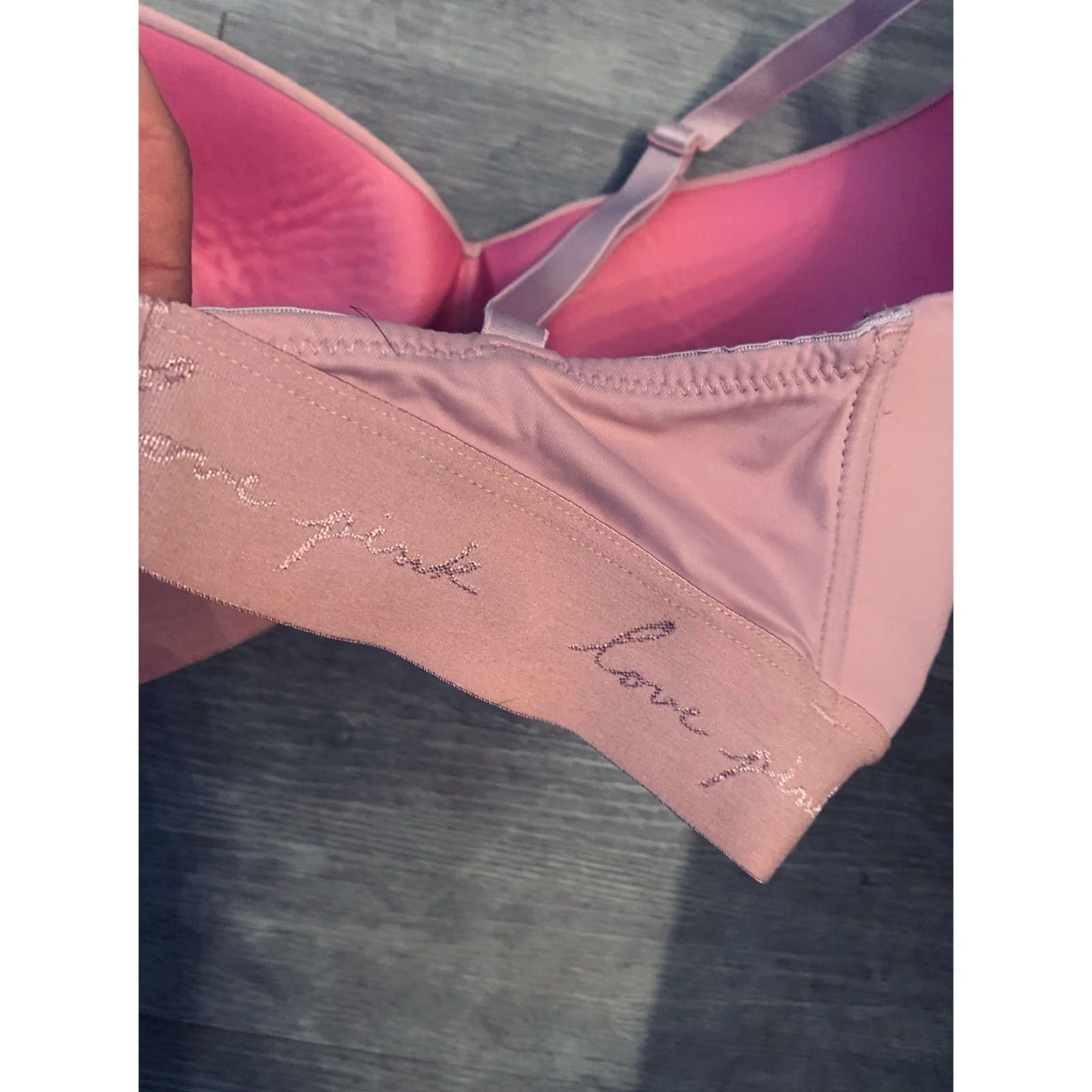 Victoria's Secret Victoria's Secret PINK Wear Everywhere Wireless Lightly Lined Bra 34DD Pink Womens Size ONE SIZE - 3 Thumbnail