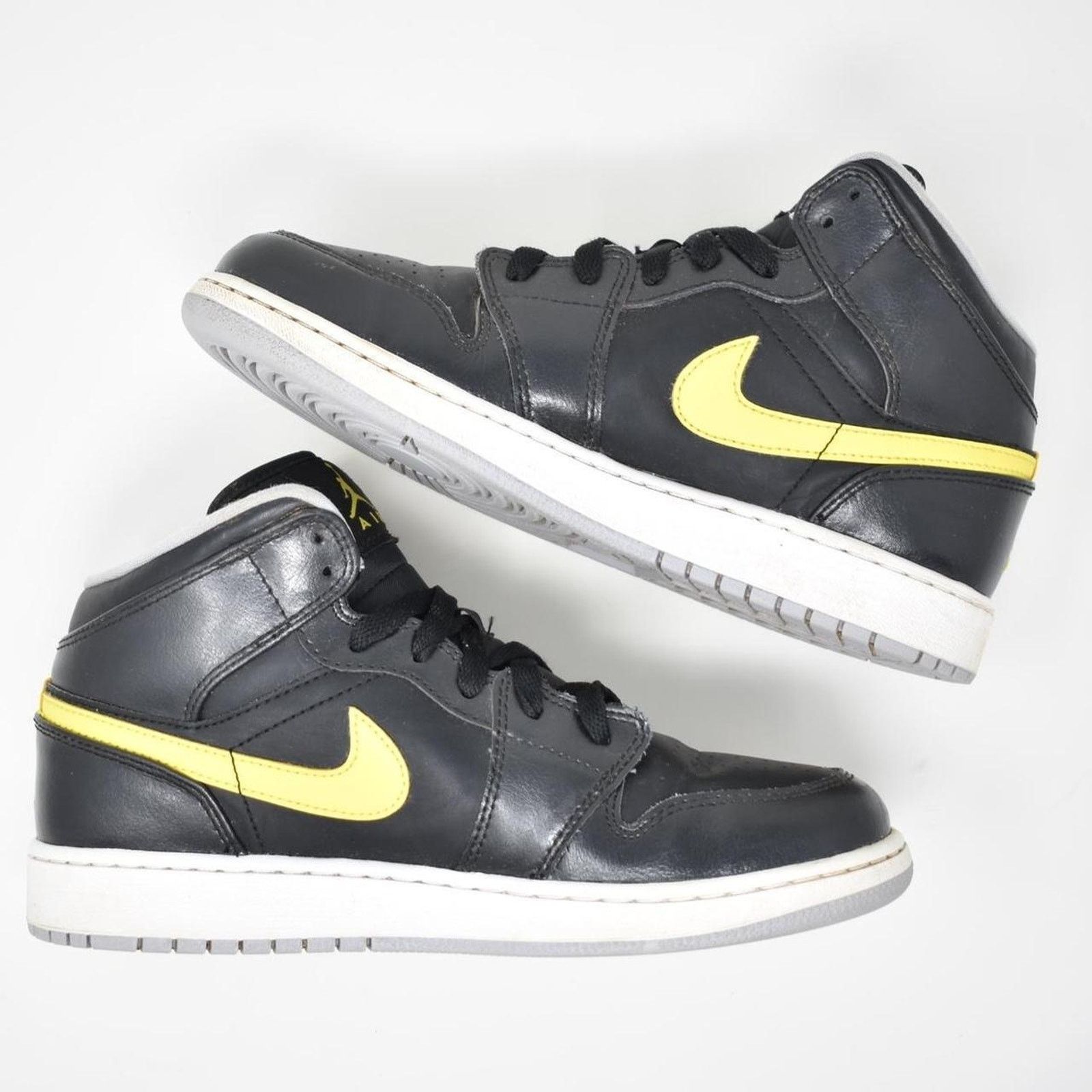 Jordan Brand 2014 Jordan 1 Mid "Black/Yellow" Size US 8 / IT 38 - 4 Thumbnail