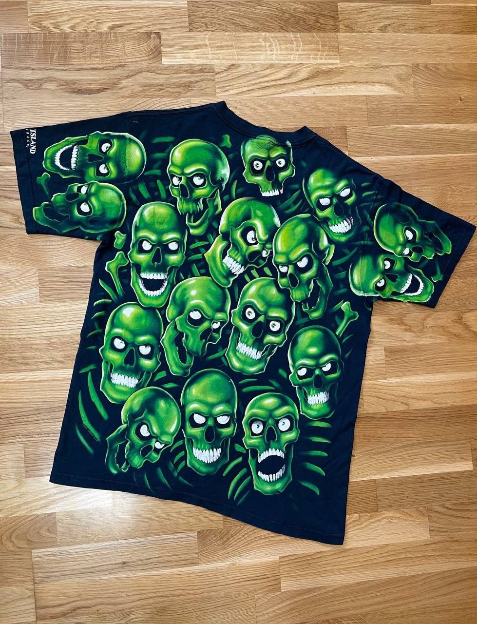 Liquid Blue Vintage Liquid Blue Shirt Mens Green Skull All Over Print L Size US L / EU 52-54 / 3 - 4 Thumbnail