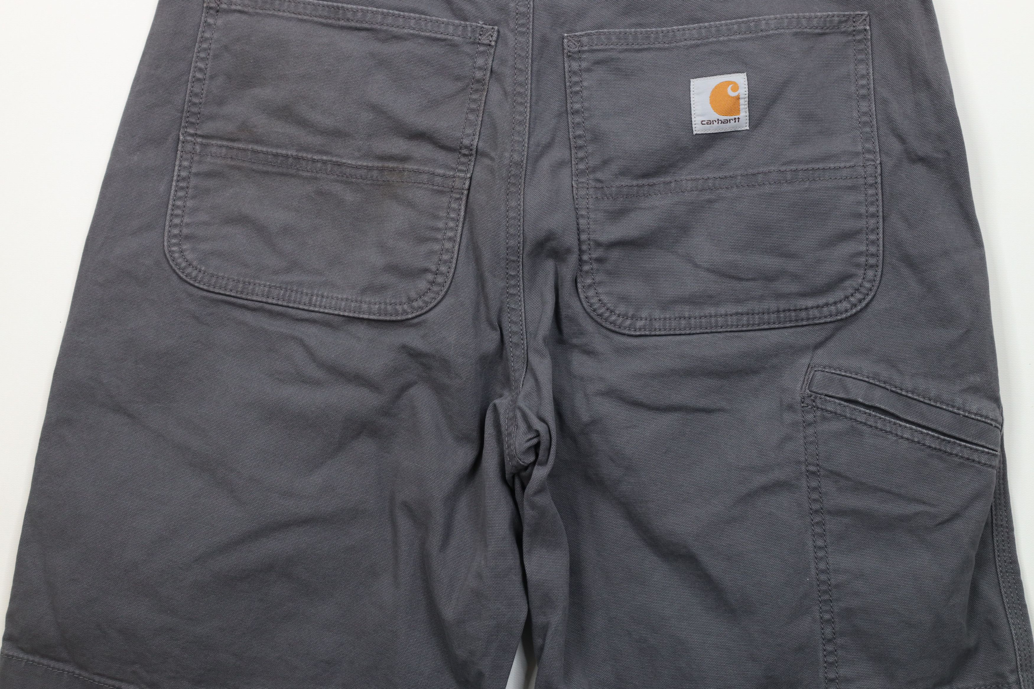 Carhartt Vintage Y2K Carhartt Relaxed Fit Canvas Dungaree Shorts Gray Size US 32 / EU 48 - 10 Thumbnail