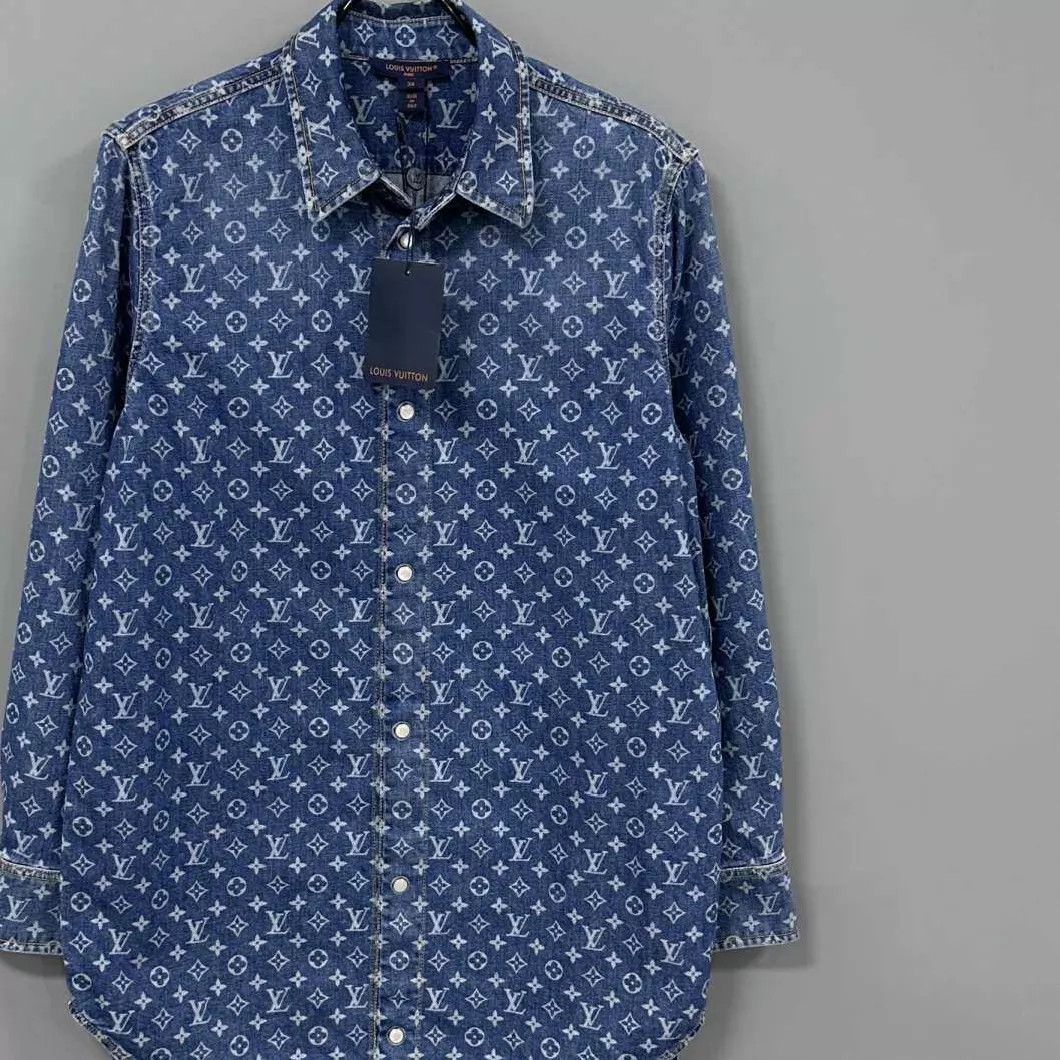 Louis Vuitton New Louis Vuitton 25 Monogram Denim Shirt Women's 34 Size XS / US 0-2 / IT 36-38 - 2 Thumbnail
