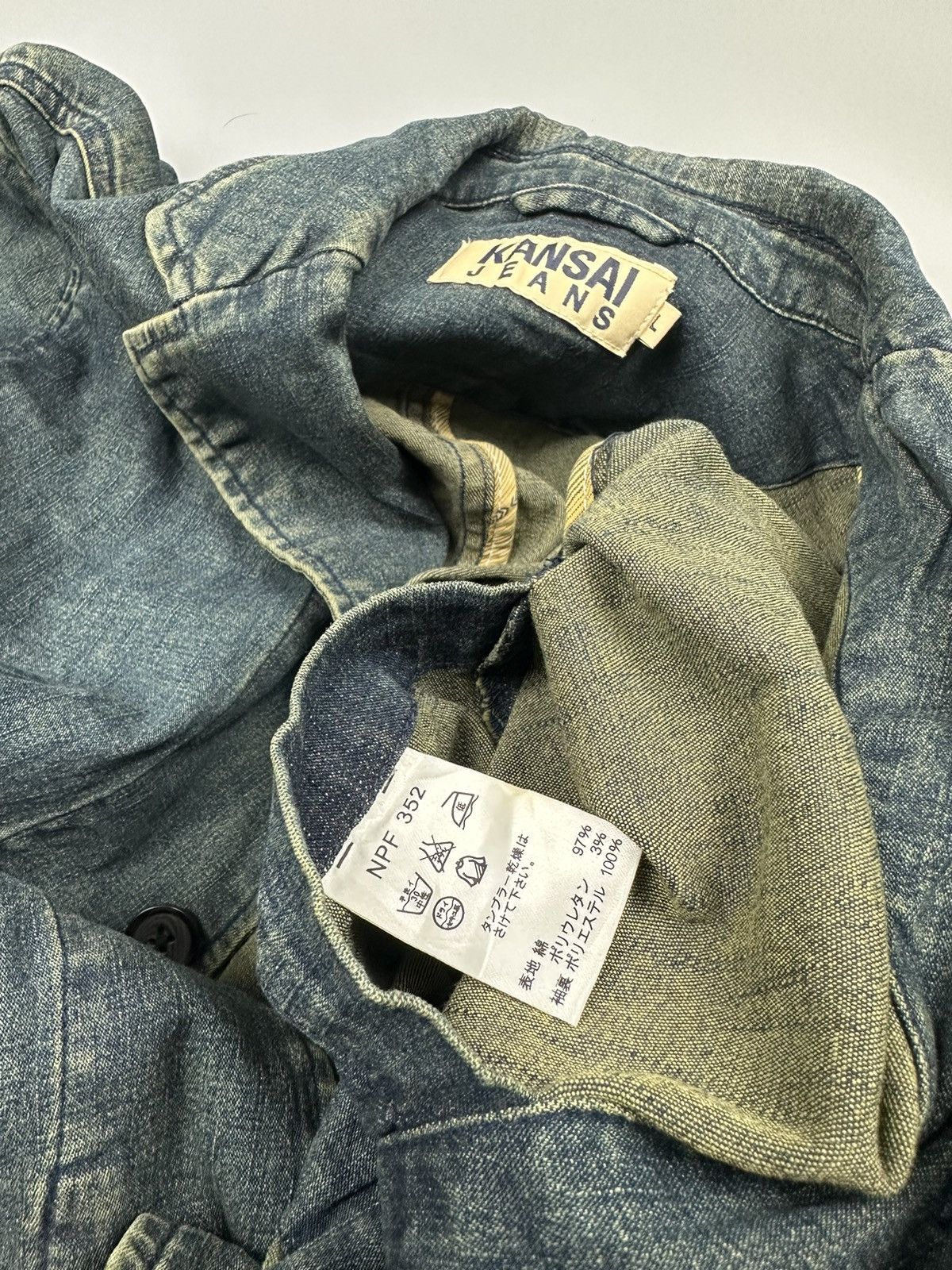 Japanese Brand × Kansai Yamamoto Vintage Kansai Jeans Denim Jacket Size US L / EU 52-54 / 3 - 8 Thumbnail