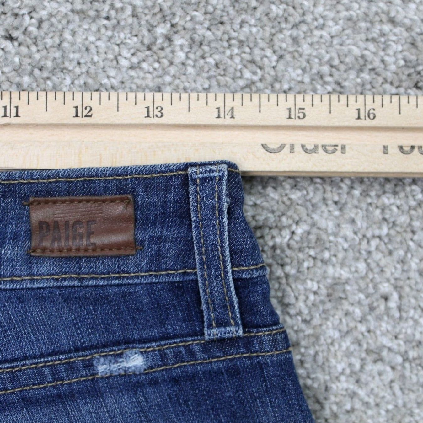 Paige PAIGE Jimmy Skinny Jeans Womens 25 Blue Distressed Capris 22" Inseam Jeans Size 42" / US 20 - 7 Thumbnail