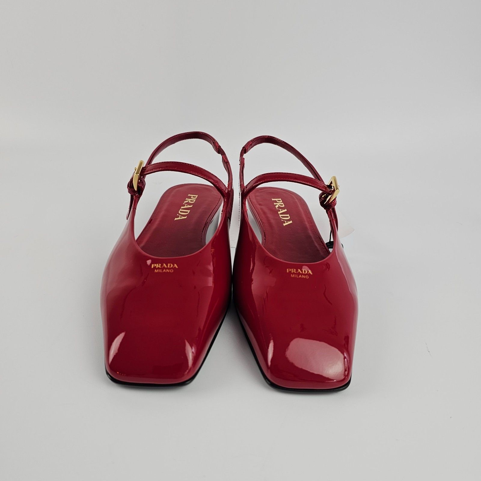 Prada PRADA Red Patent Leather Slingback Ballerinas New Size US 6 / IT 36 - 3 Thumbnail