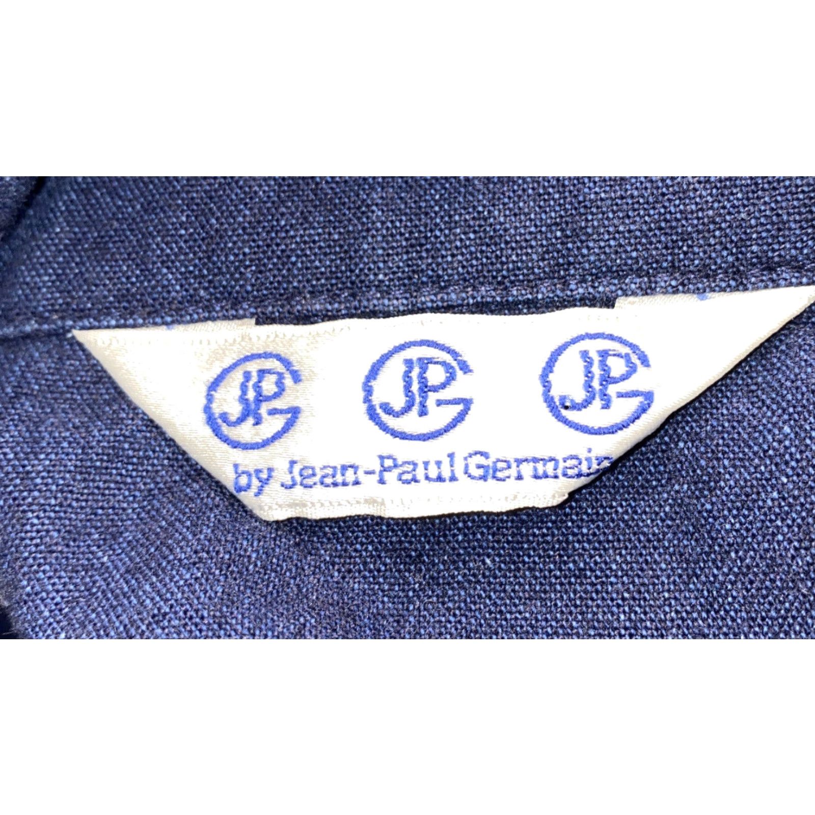Vintage Jean-Paul Germain Blue Cotton Full Zip Mens Vest Size Medium Size 40R - 5 Thumbnail
