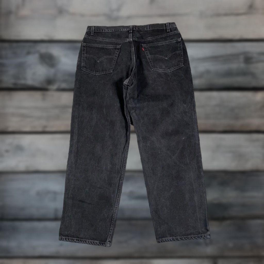 Levi's VTG Levi's 550 Jeans Tapered Leg 38 x 29 Black Levi's 40 Regular Men USA 5-Pocket Denim Cotton Relaxed Fit Vintage 80s 90s Grunge Retro Size US 40 / EU 56 - 1 Thumbnail