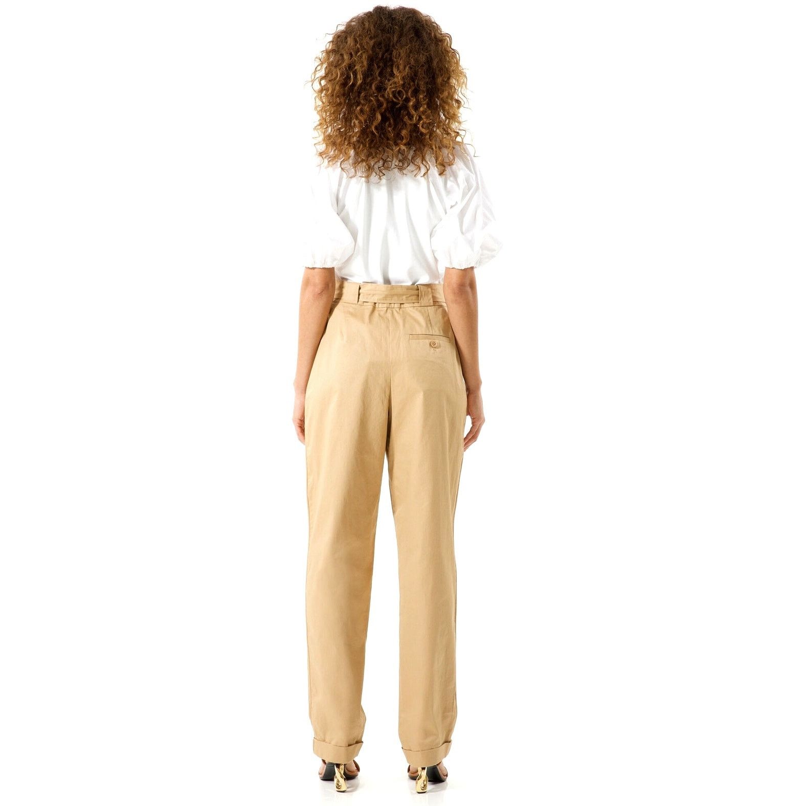 Tanya Taylor Tanya Taylor Tyler Pleated Belted Cuffed Pants Tan size 2 Size 26" / US 2 / IT 38 - 5 Thumbnail