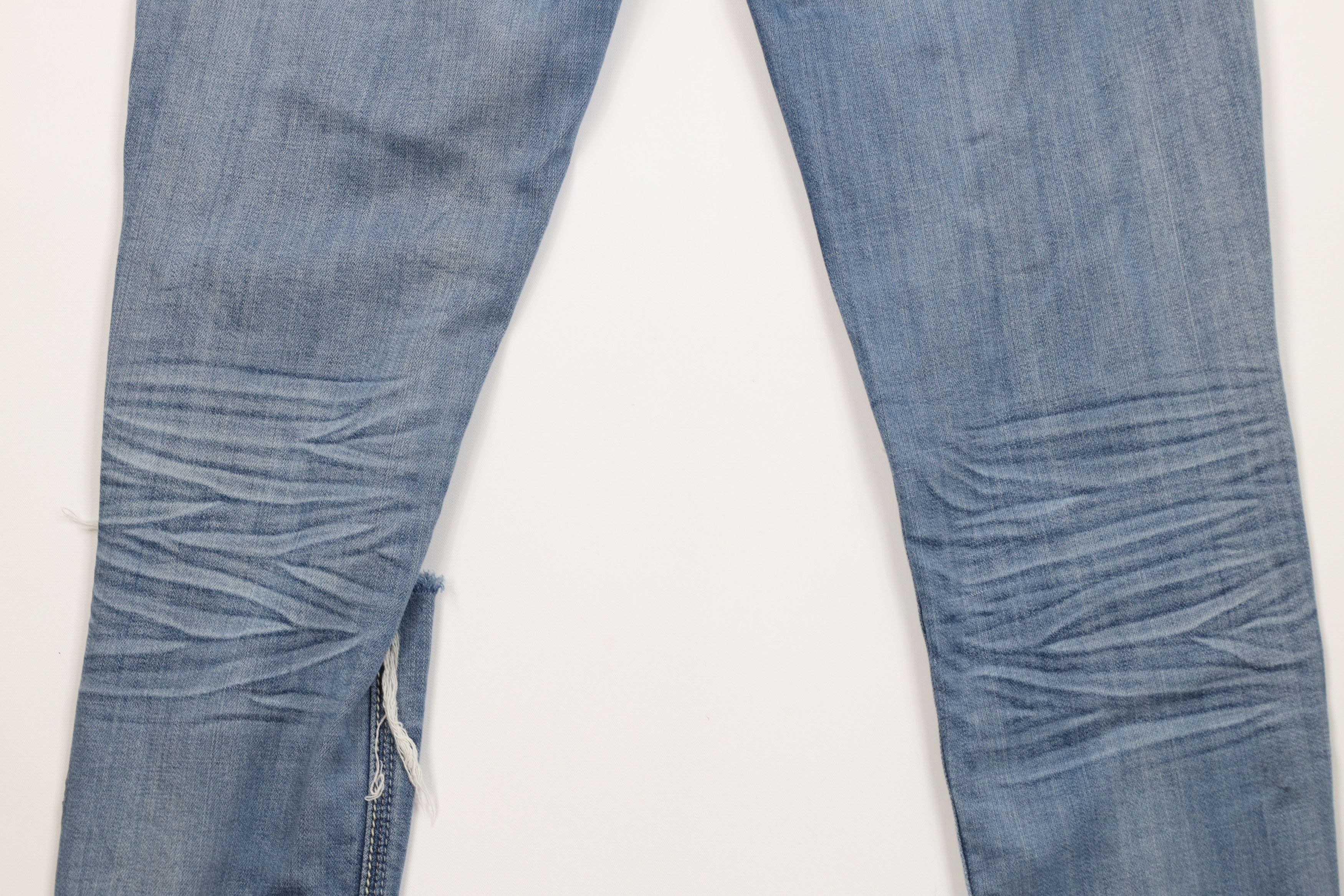 Vintage Express Rerock Stretch Skinny Crop Denim Jeans Blue Size 28" / US 6 / IT 42 - 14 Thumbnail