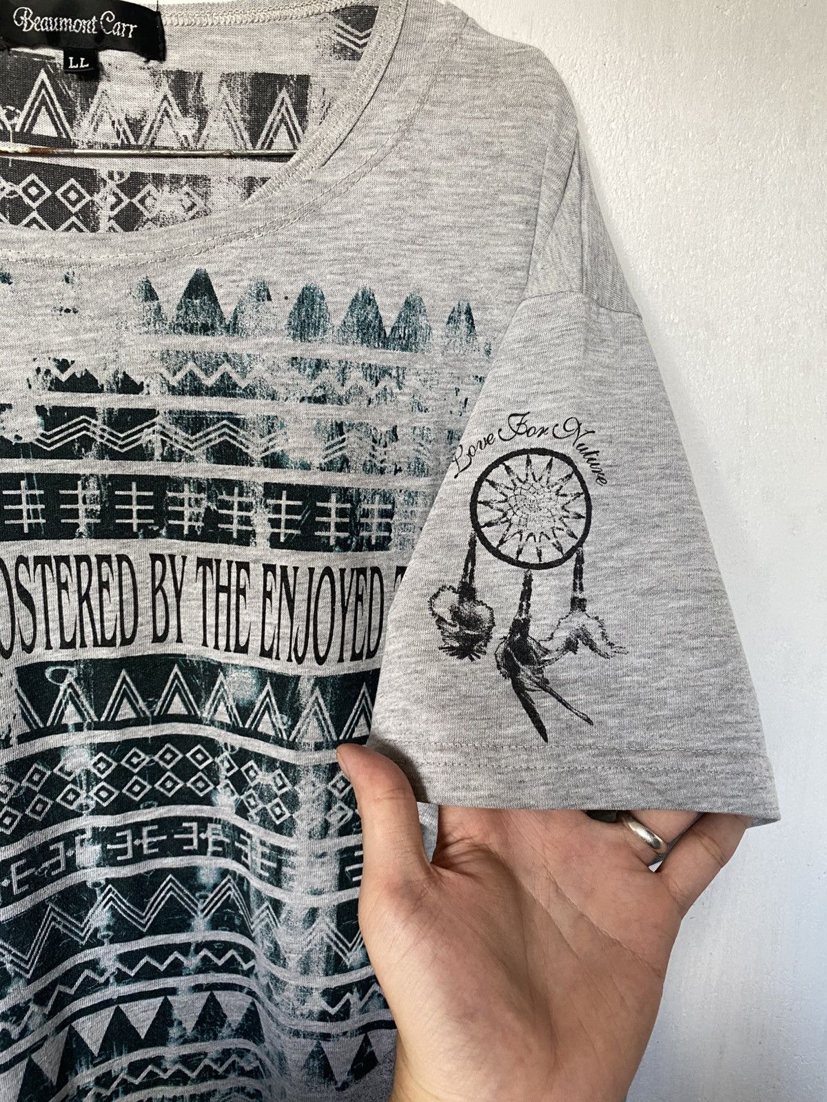 Beauty Beast × If Six Was Nine × Le Grande Bleu (L.G.B.) Beaumont Carr Poem Double Layer Tshirt Size US L / EU 52-54 / 3 - 2 Thumbnail