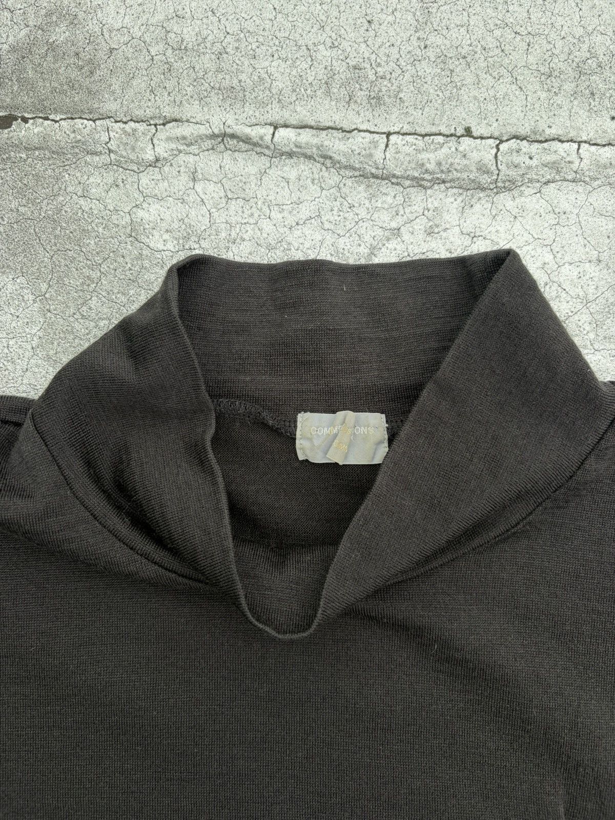 Comme des Garcons Homme Comme Des Garcons Homme 1992 Artisanal Wool Mock Neck LS Size US M / EU 48-50 / 2 - 3 Thumbnail