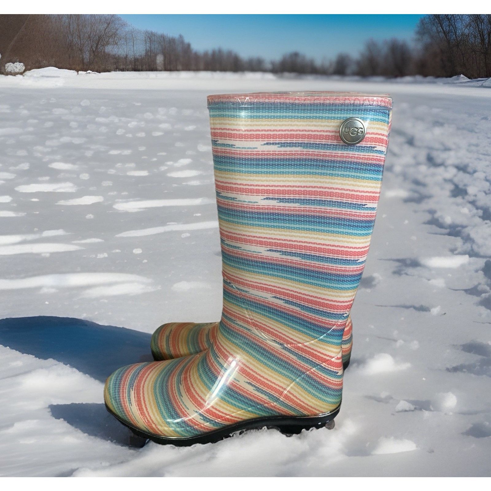 Ugg UGG Australia Women's Shaye Rain Boots 8 Multicolor Flawed Size US 8 / IT 38 - 4 Thumbnail