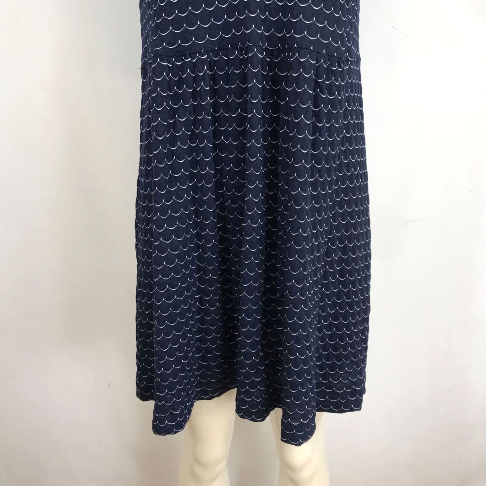 Loft LOFT Womens S Navy V Neck Short Sleeve Polyester Blend Dress Size 28" / US 6 / IT 42 - 3 Thumbnail