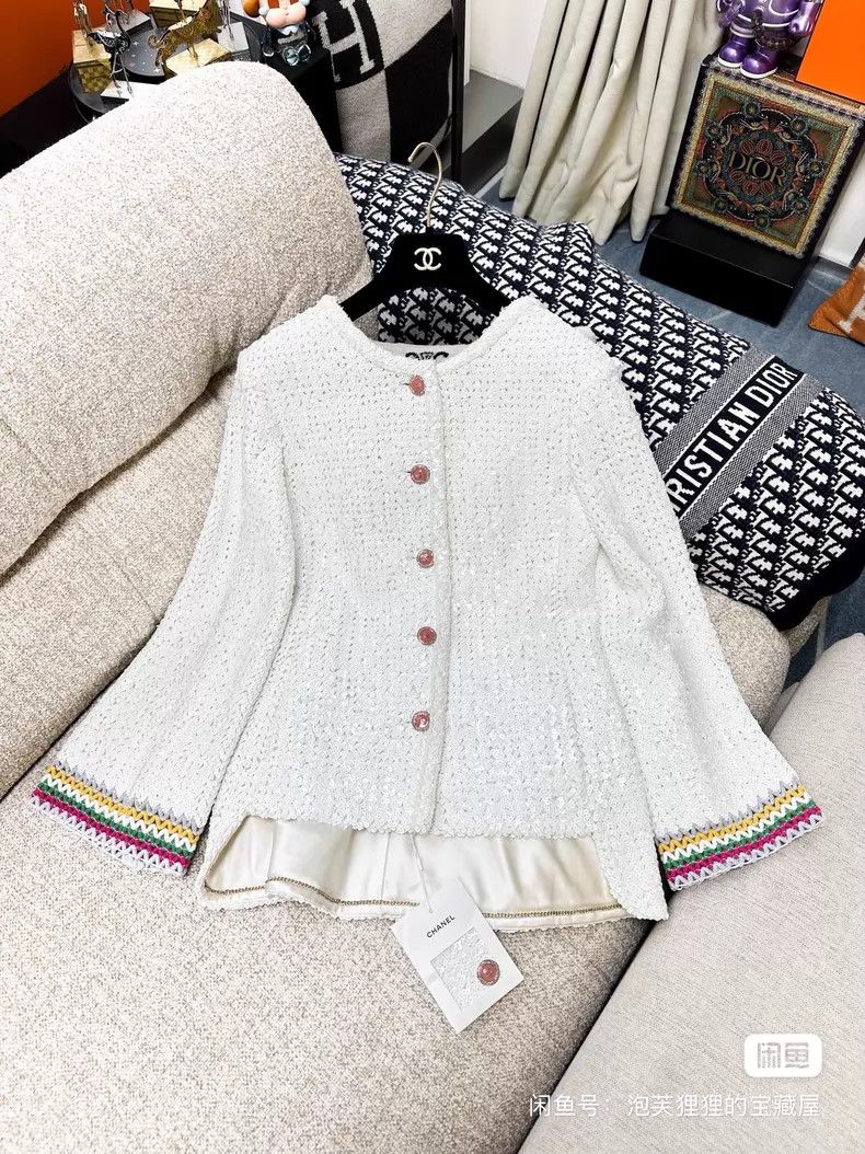 Chanel Chanel Colorful rolled edge sequin stud beads long-sleeved Size XS / US 0-2 / IT 36-38 - 2 Thumbnail