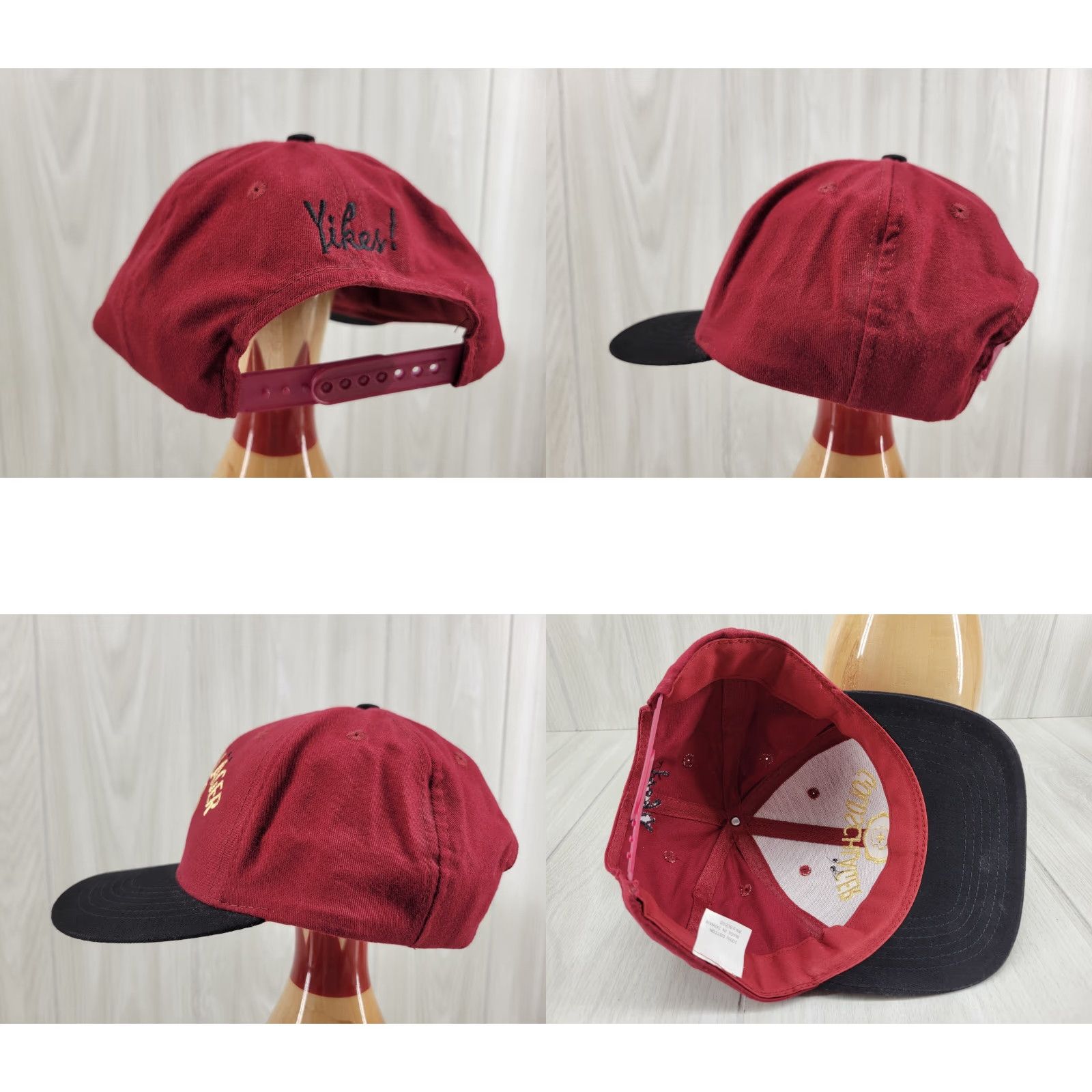 Vintage VINTAGE 90s Goldschlager Snapback Hat Cap Liquor Bar Promo Embroidered Red Black Adjustable Unisex Adults Cotton Canvas Baseball Cap Fans Mens Womens Size ONE SIZE - 8 Thumbnail