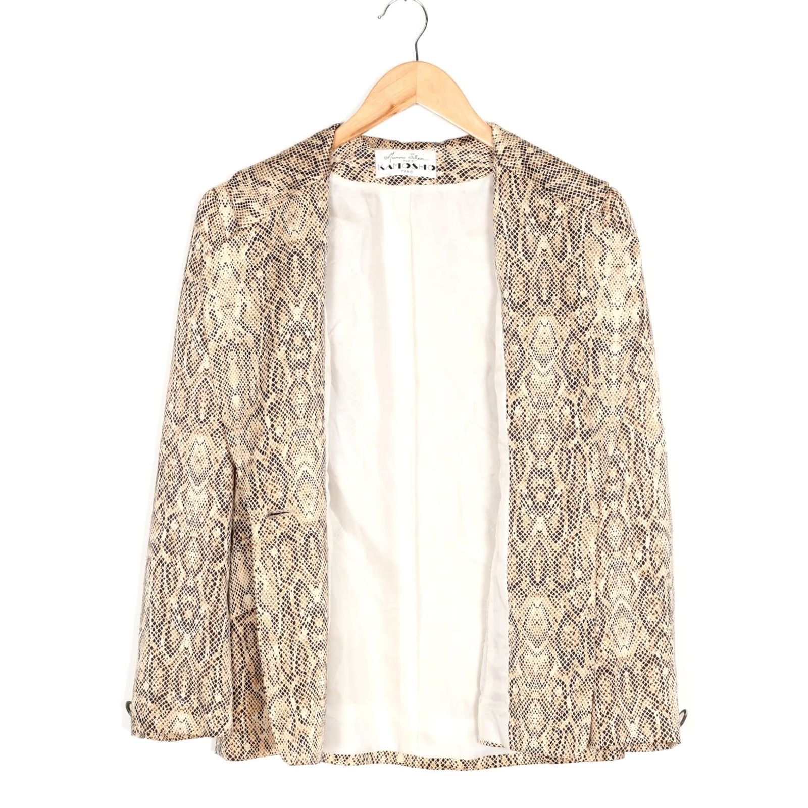Vintage MARINA SITBON KAMOSHO MAGDA Blazer Women Snake Print Blazer Jacket Multicoloured 42 FRANCE Vintage Womens genau Size M / US 6-8 / IT 42-44 - 4 Thumbnail