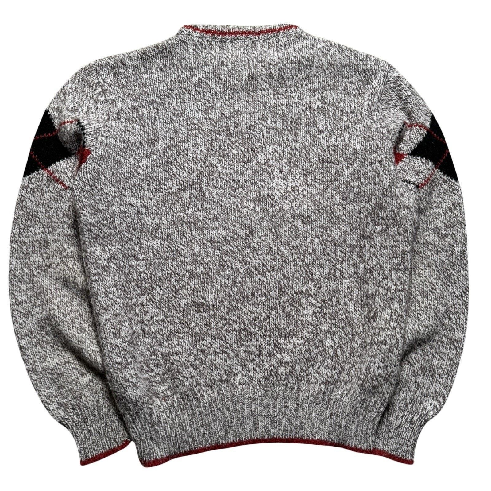 Vintage Vintage Claude Rene Argyle Sweater Knit Red Grey Women's M Size M / US 6-8 / IT 42-44 - 7 Thumbnail