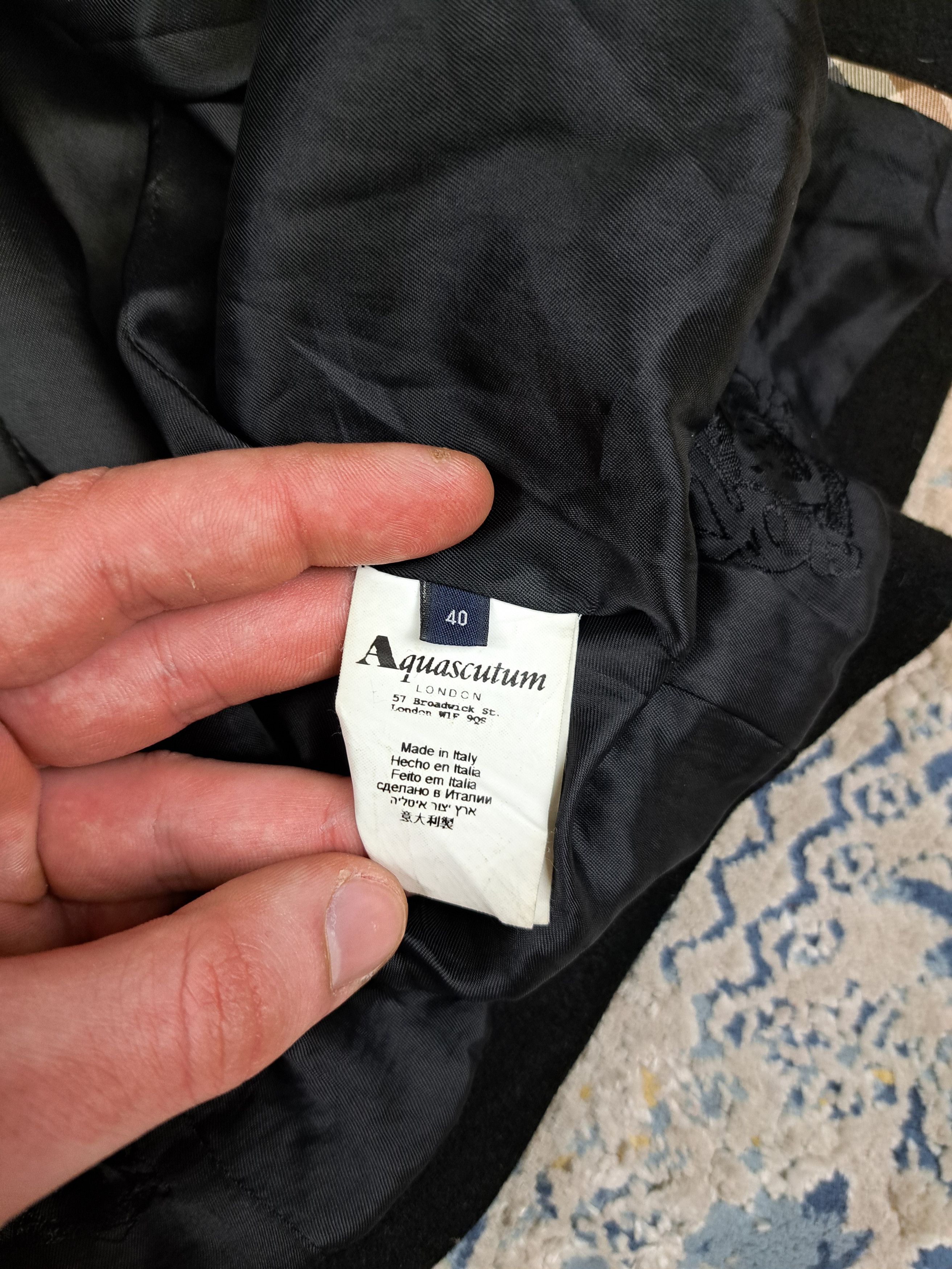 Aquascutum Very Rare Avant Garde Aquascutum Leather Details Wool Coat Size S / US 4 / IT 40 - 8 Thumbnail
