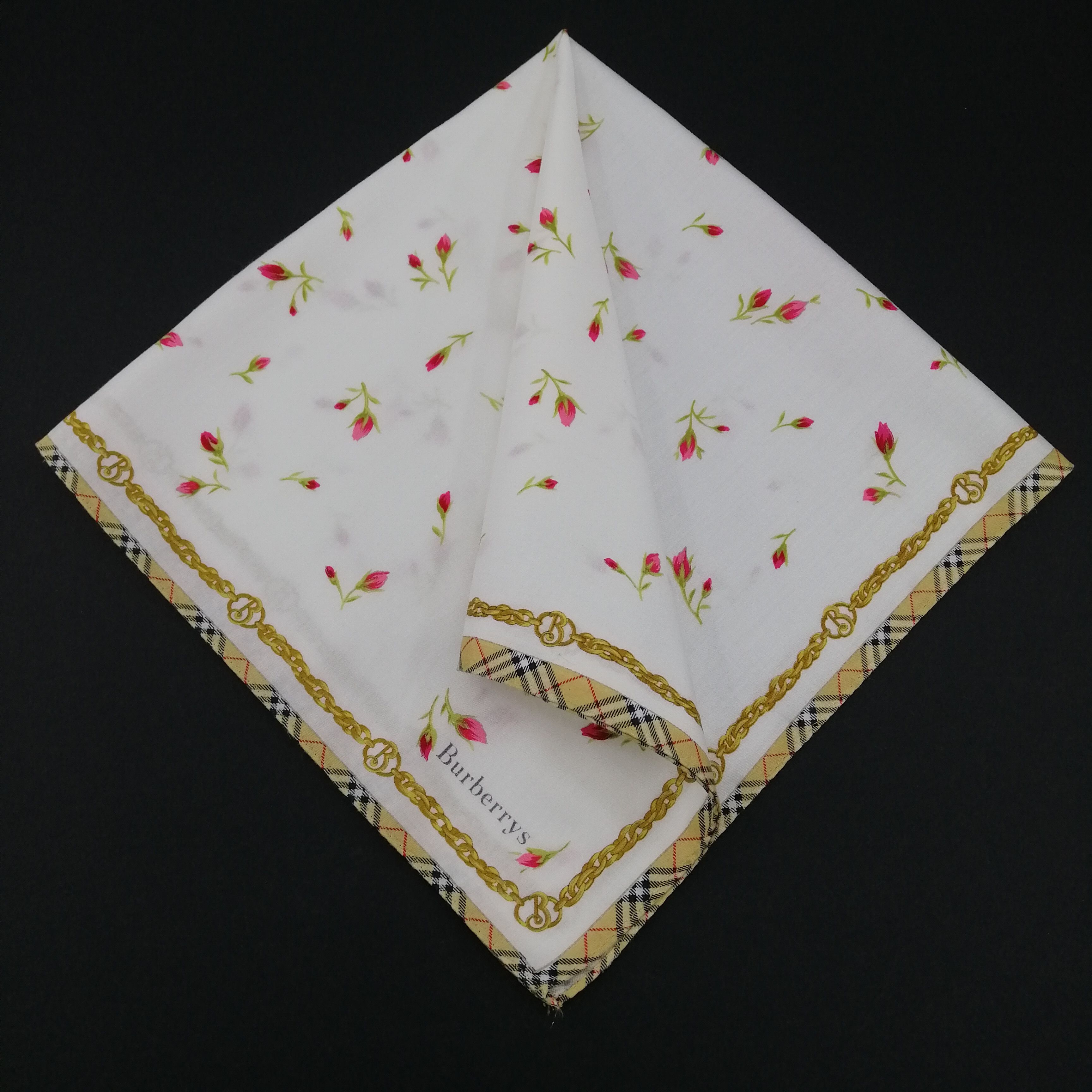 Burberry × Vintage Burberry Handkerchief/Neckerchief/Bandana-KD3126 Size ONE SIZE - 1 Thumbnail