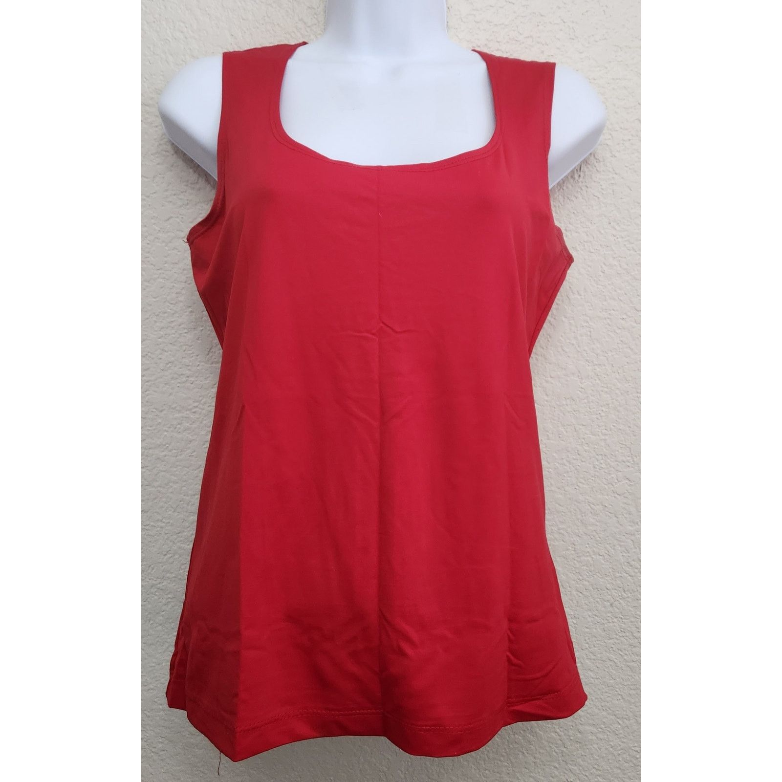 Other Peck & Peck Essentials Red Square Neck Tank Top Medium Size M / US 6-8 / IT 42-44 - 1 Thumbnail
