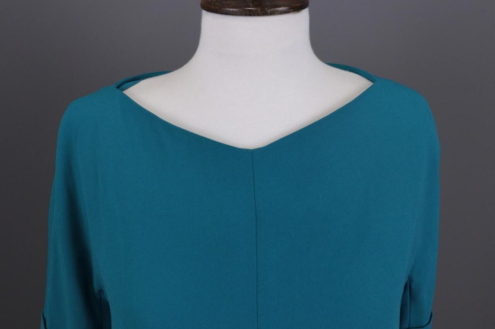 Escada Escada Vintage Blue Designer Party Blouse Shirt Size 38 Size M / US 6-8 / IT 42-44 - 4 Thumbnail