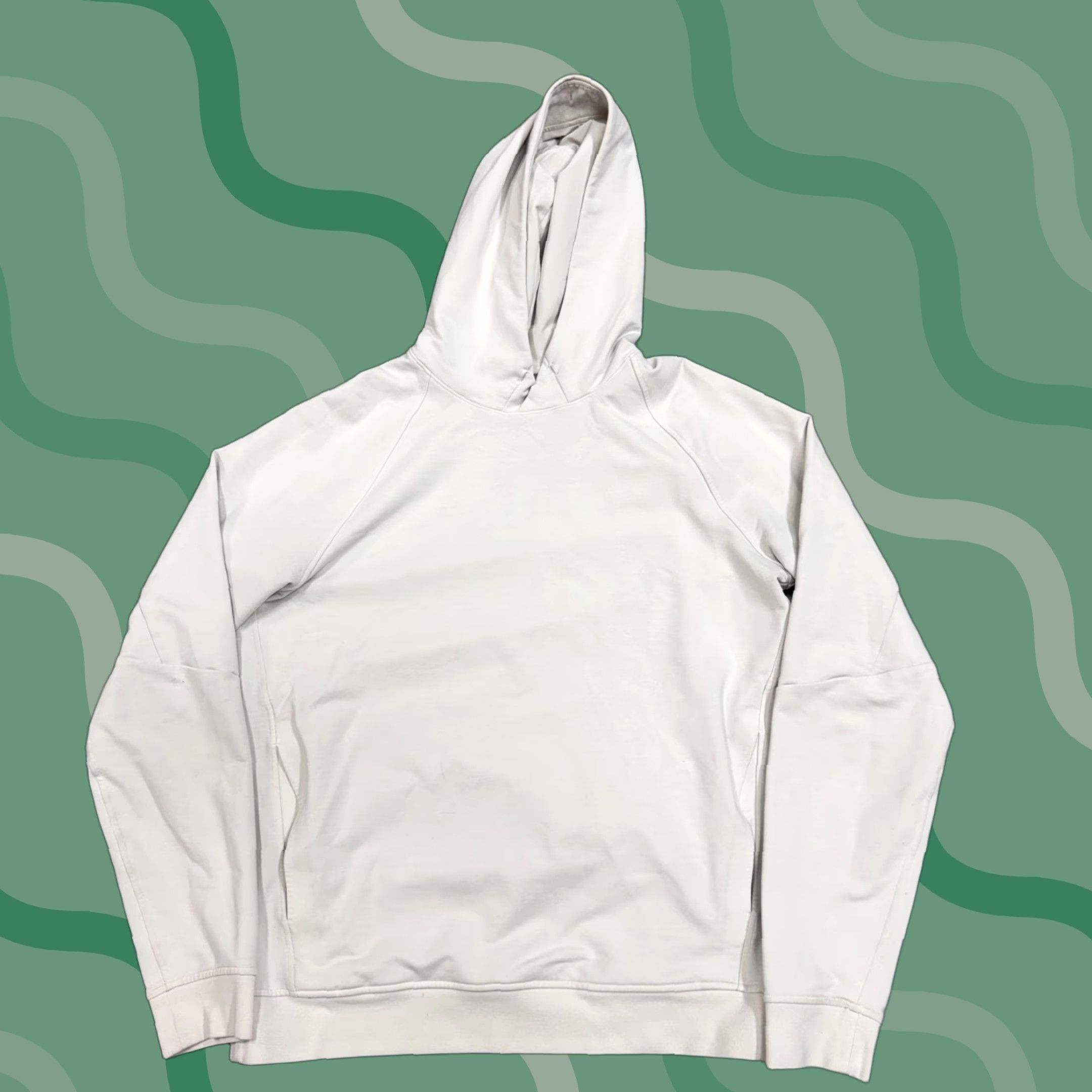 Lululemon Lululemon Hoodie Mens M Beige Pullover Sweatshirt Hooded Crew Neck Solid Vintage No Size US M / EU 48-50 / 2 - 1 Thumbnail