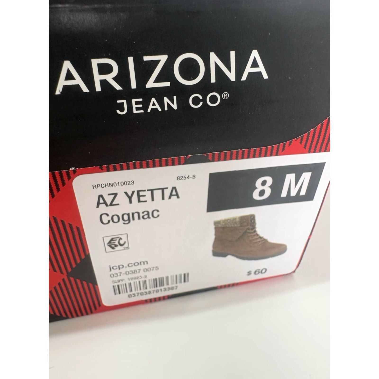 Vintage Arizona Yetta Cognac Memory Foam Lace Up Ankle Booties Womens Size 8M Size US 8 / IT 38 - 6 Thumbnail