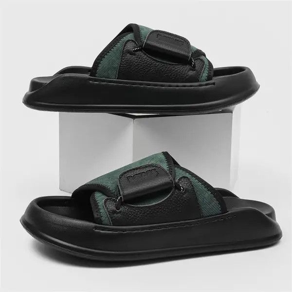 Other Stylish Green and Black Slip-On Sandals Size US 9 / EU 42 - 5 Thumbnail