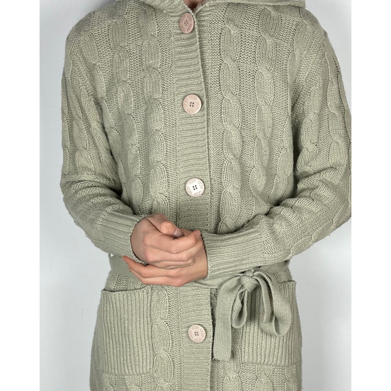 Ugg UGG Australia Women's Long Sleeve Belted Hooded Cardigan Size L / US 10 / IT 46 - 2 Thumbnail
