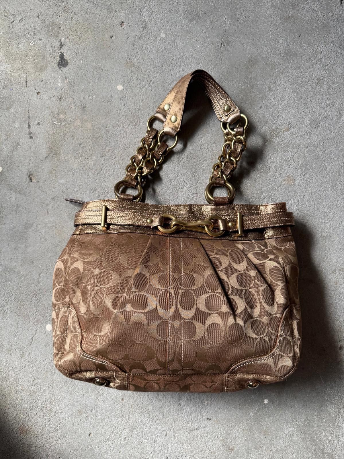Coach Coach Signature Hampton Clip Shoulder Brown/Gold Size ONE SIZE - 1 Thumbnail