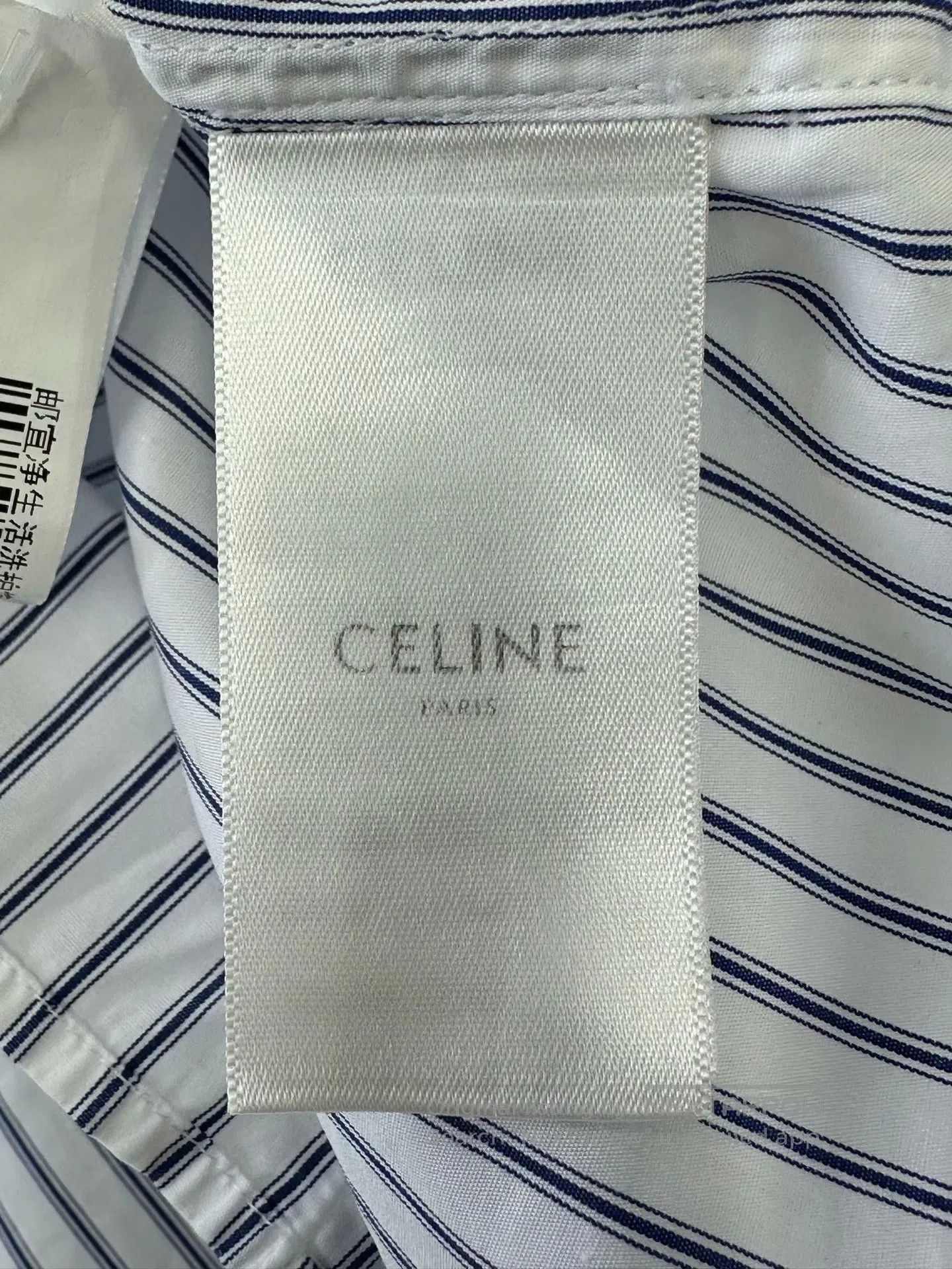 Celine CELINE White and Blue Color Block Stripe Embroidery Letter Size XS / US 0-2 / IT 36-38 - 4 Thumbnail