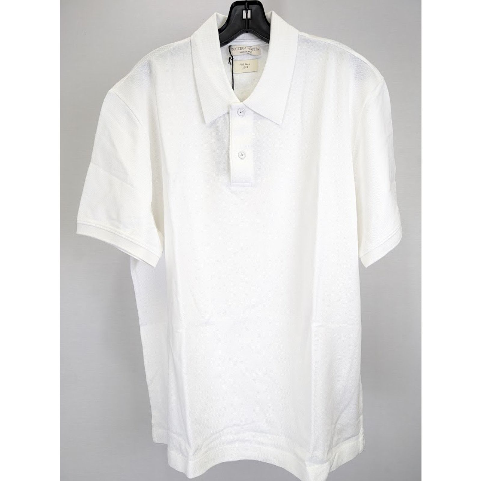 Bottega Veneta o1rshd1 New Piquet Jersey Polo T-Shirt in Optic White Size US S / EU 44-46 / 1 - 3 Thumbnail