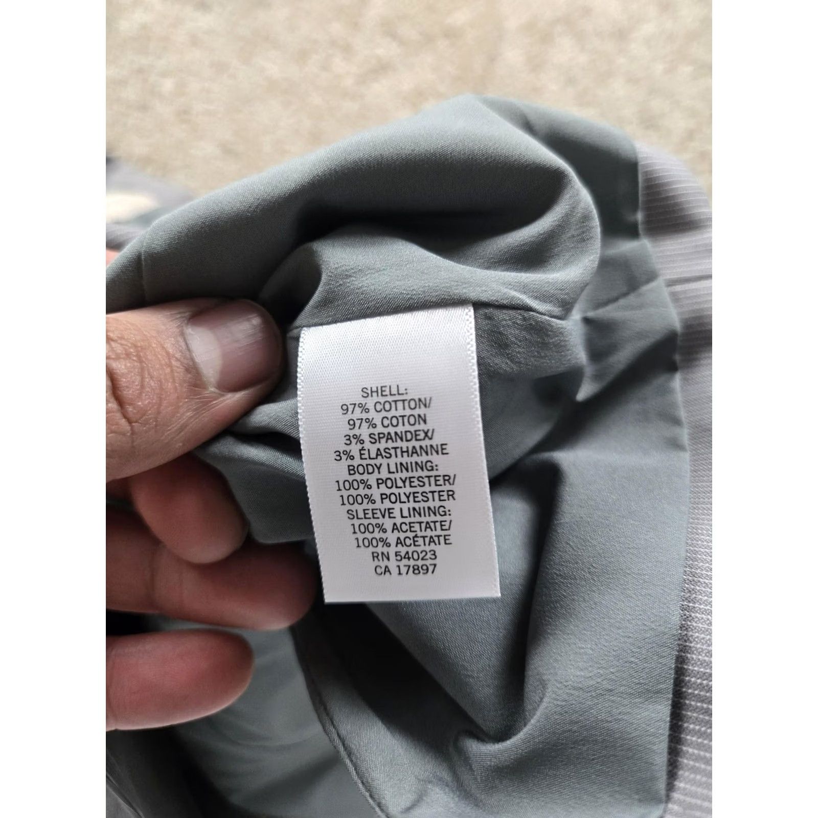 Banana Republic Banana Republic Blazer Womens 2 Gray Pinstripe One Button Lined Jacket Stretch Size XS / US 0-2 / IT 36-38 - 5 Thumbnail
