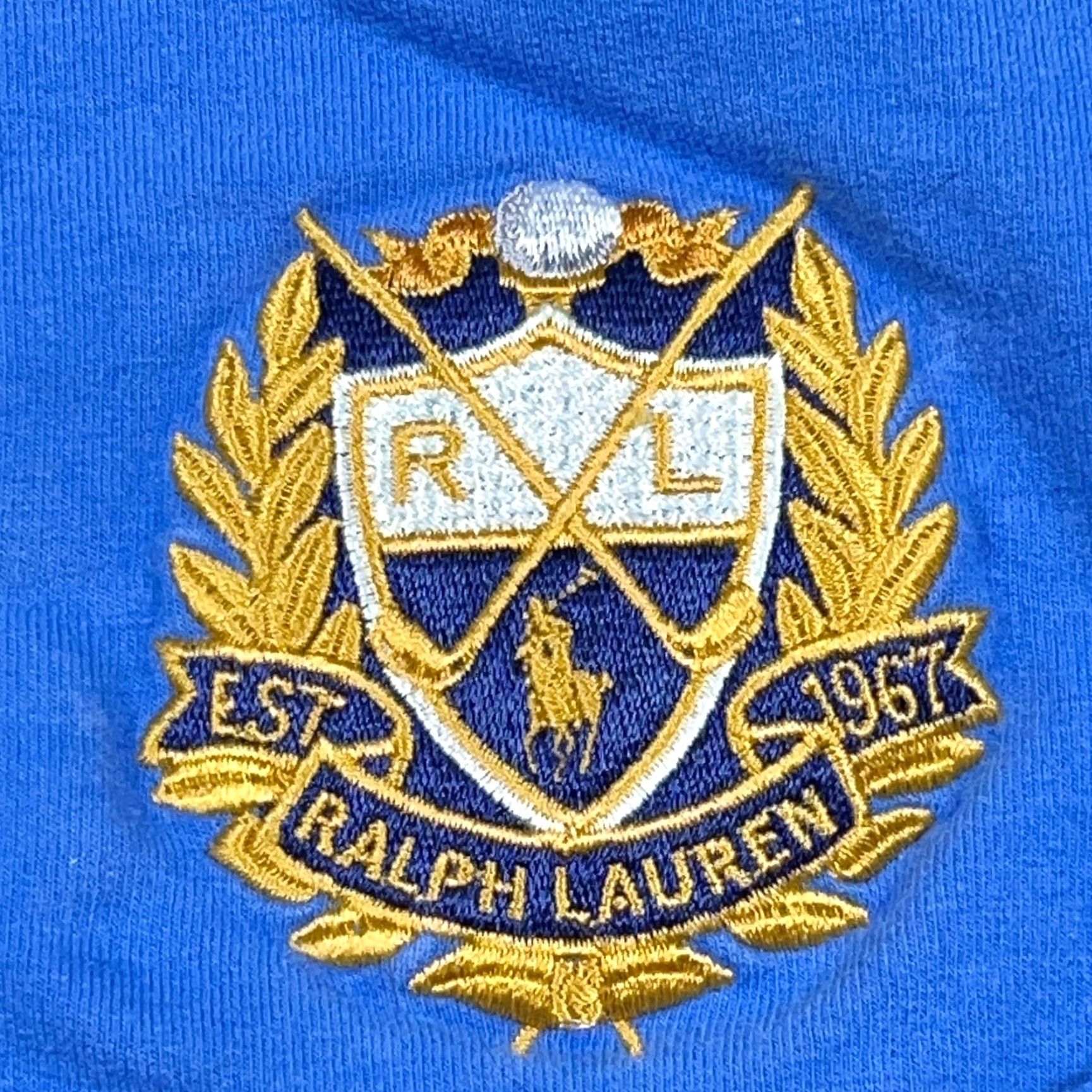 Ralph Lauren VINTAGE Ralph Lauren Sweatshirt Women Large Blue Crewneck Elbow Pad Golf Crest Shield Size L / US 10 / IT 46 - 3 Thumbnail